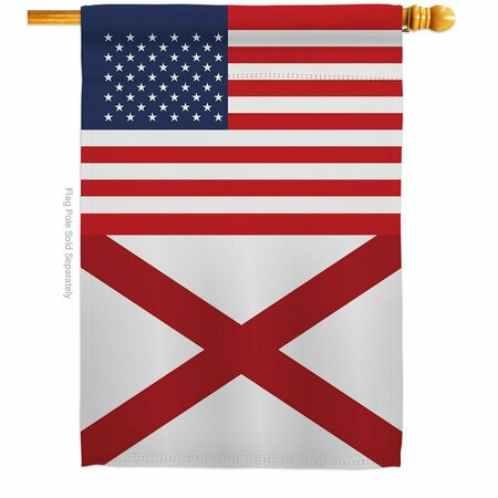 GUARDERIA 28 x 40 in. USA Alabama American State Vertical House Flag with Double-Sided Banner Garden GU3922003